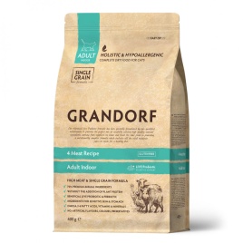 GRANDORF CAT 4 Meat PROBIOTIC INDOOR (4 мяса с пробиотиками для кошек) 400 гр.