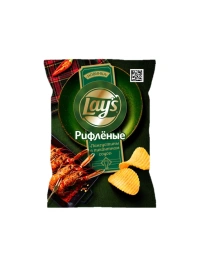 Лейз чипсы из натур. карт. рифл. Лангустин и пикантный соус, 93г