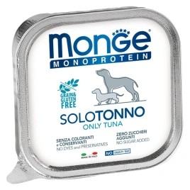 Влажный корм Monge Monoprotein Solo паштет из тунца для собак, 150 г