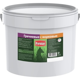 Каша для собак Четвероногий гурман гречка с морковью - 4 кг