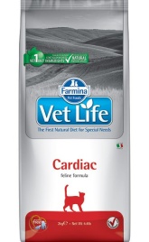 Farmina Vet Life Cat Cardiac (Диетический сухой корм для кошек для поддержания работы сердца при хронической сердечной недостаточности) 2 кг
