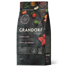 Сухой корм Grandorf Fresh Dog для щенков всех пород беременных и кормящих собак беззерновой ягненок с бататом 1 кг