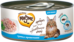 Мнямс консервы Тунец с креветками в нежном желе для кошек - 70 г