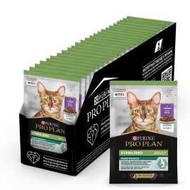 Влажный корм Purina Pro Plan Sterilised Maintenance для стерилизованных кошек, с курицей в желе, 85 г