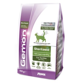 Gemon Cat Sterilised сухой корм для стерилизованных кошек с индейкой - 400 г