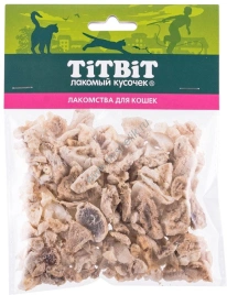 Лакомство Titbit для кошек — говяжье лёгкое в мягкой упаковке, 8 г