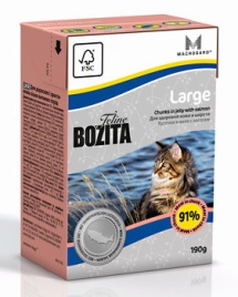Bozita Funktion Large кусочки лосося в желе для кошек крупных пород - 190 г