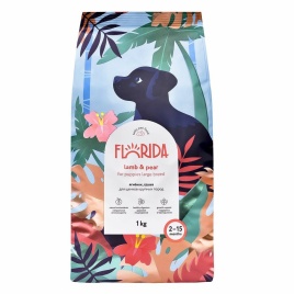 Florida сухой корм для щенков крупных пород с ягненком и грушей 3 кг