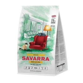 Savarra Indoor Adult Cat Сухой корм для взрослых кошек живущих в помещении с уткой и рисом - 400 г