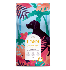 Florida сухой корм для взрослых собак малых пород с курицей и яблоком 3 кг