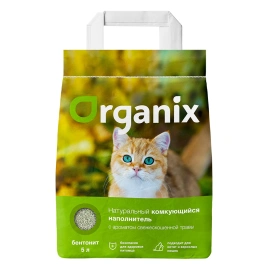Наполнитель Organix комкующийся с ароматом свежескошенной травы, 8 л
