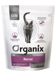 Сухой корм Organix Preventive Line RENAL для взрослых кошек для поддержания функции почек при острой или хронической болезни почек, 1.5 кг