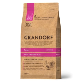 Сухой корм Grandorf Holistic индейка с рисом для взрослых собак крупных пород, 10 кг