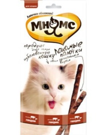 Мнямс лакомые палочки Говядина с печенью 13,5 см для кошек - 5 г х 3 шт