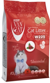 Van Cat комкующийся наполнитель без пыли с ароматом "100% Натуральный", без пыли, 10 кг