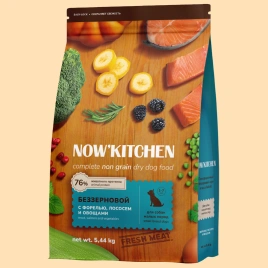 Сухой корм NOW'KITCHEN Fresh Small Adult  для взрослых собак малых пород со свежей  форелью, лососем, 5.44 кг