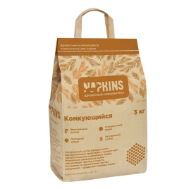 Наполнитель Napkins древесный комкующийся, 6 л