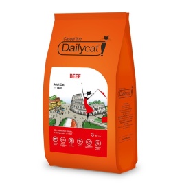 Dailycat Casual Line Adult сухой корм для взрослых кошек с говядиной 3 кг
