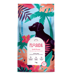 Florida cухой корм для взрослых собак малых пород с ягненком и грушей 1 кг