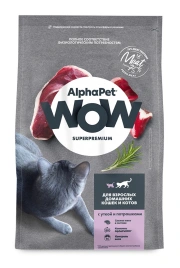 Сухой корм ALPHAPET Superpremium Senior Rabbit & Duck для взрослых кошек и котов, с кроликом и уткой, 1,5 кг