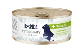 Влажный корм Florida Veterinary диетический Metabolic для взрослых кошек для снижения веса, склонных к ожирению, 100 г