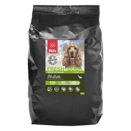 Сухой низкозерновой корм Blitz Adult для взрослых собак с уткой - 12 кг