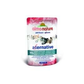 Almo Nature Alternative Adult Cat Indonesian Mackerel паучи для взрослых кошек с индонезийской макрелью и 91% мяса - 55 г