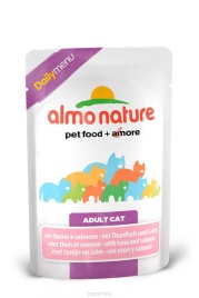 Almo Nature Daily Menu Adult Cat Tuna & Salmon паучи для взрослых кошек с тунцом и лососем - 70 г