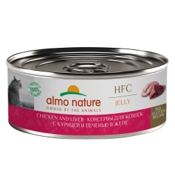 Влажный корм Almo Nature для кошек с курицей и печенью в желе, 100 г