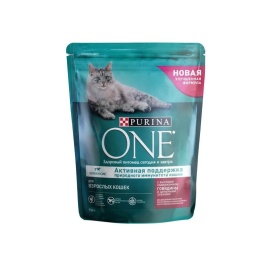 Сухой корм Purina One Adult (для взрослых кошек, с говядиной и цельными злаками) - 750 г