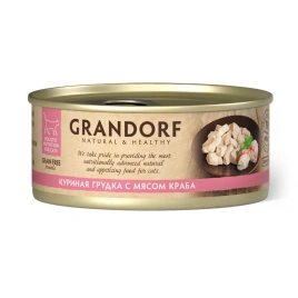Влажный корм Grandorf Adult куриная грудка с мясом краба  для кошек, 70 г