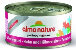 Almo Nature Legend Adult Cat Chicken&Liver консервированный корм с цельными кусочками курицы и печенью в бульоне для взрослых кошек - 70 г