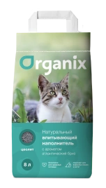 Наполнитель Organix впитывающий для кошачьего туалета, с ароматом атлантического бриза, 8 л
