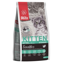Сухой корм Blitz Kitten для котят с индейкой - 400 г 400 г