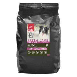 Сухой низкозерновой корм Blitz Adult для взрослых собак с ягненком - 12 кг