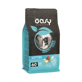 Oasy Dry Cat Grain Free сухой беззерновой корм для котят и беременных и кормящих кошек с рыбой - 1,5 кг