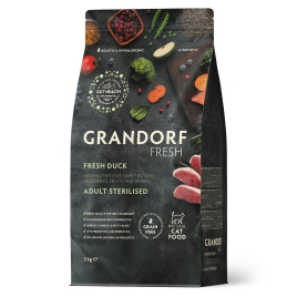 Сухой корм Grandorf Fresh Cat для стерилизованных кошек диетическая формула для особо аллергичных кошек утка с бататом 2 кг