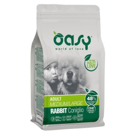 Oasy Dry Dog OAP Adult Medium/Large сухой корм для взрослых собак средних пород с кроликом - 2,5 кг