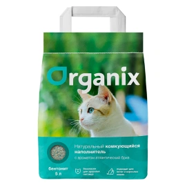 Наполнитель Organix комкующийся с ароматом атлантический бриз, 8 л