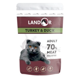 Landor влажный корм для кошек с индейкой и уткой в паучах - 85 г