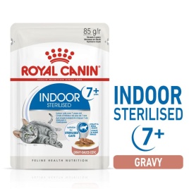 Royal Canin Indoor Sterilised 7+ влажный корм для стареющих кошек кусочки в соусе - 85 г 1