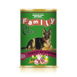 Clan Family влажный корм для собак паштет из ягненка в консервах - 970 г