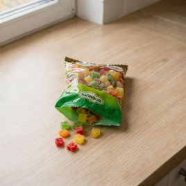 Папайя ECONUTS Кубики 8-10 мм. Цукаты. Микс 100г