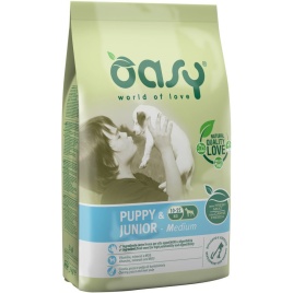 Oasy Dry Dog Puppy & Junior Medium сухой корм для щенков средних пород с курицей