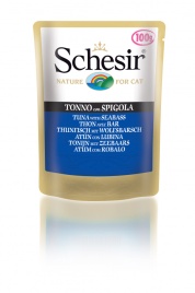 Schesir для кошек в паучах с тунцом и окунем - 100 г