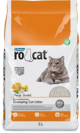 Наполнитель Ro Cat комкующийся без пыли с ароматом апельсина, 4.25 кг