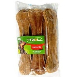 ТРИОЛ Кость из жил лакомство для собак 15 см (80-85г) х 10 шт