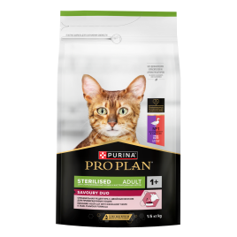 Сухой корм Purina Pro Plan Adult Sterilised для стерилизованных кошек, утка и печень, 3 кг