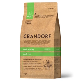Сухой корм Grandorf Holistic ягненок с индейкой для взрослых собак мелких пород, 1 кг