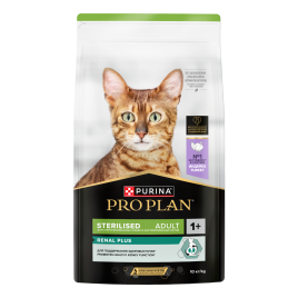 Сухой корм Purina Pro Plan Cat Adult Sterilised для стерилизованных кошек, с индейкой, 10 кг